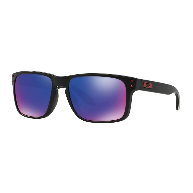 Sonnenbrille Oakley HOLBROOK (Matte black - Red iridium)
