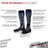 Downhill ski socks - MONNET BACK SIDE (Gris rouge)