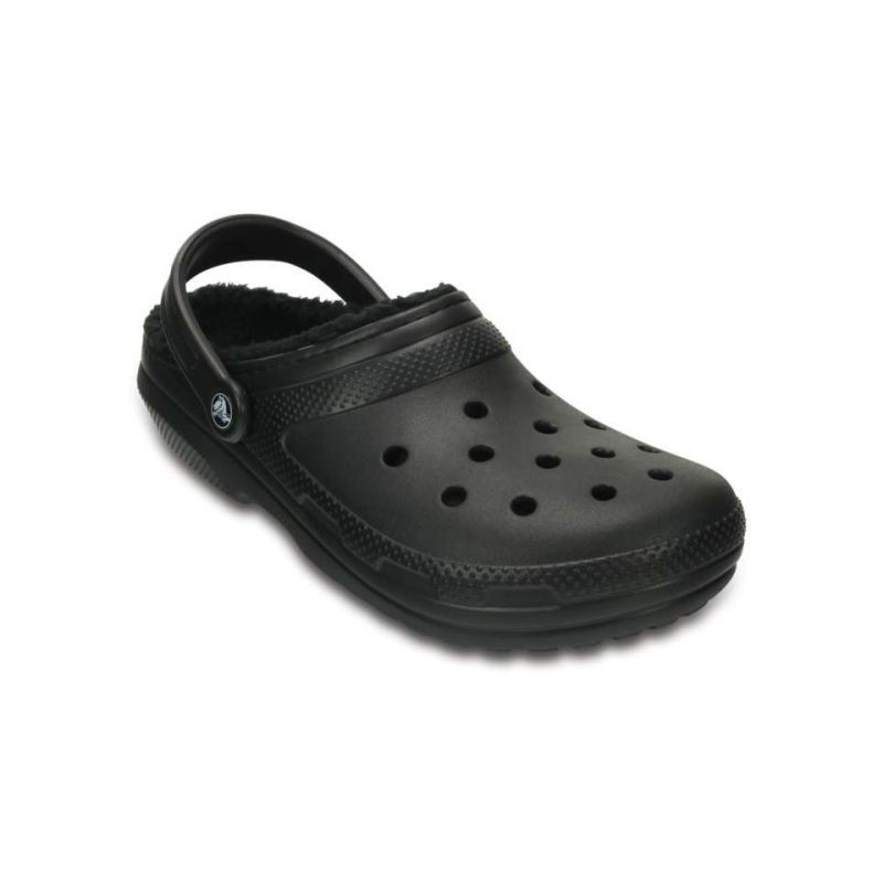 Crocs Classic Fuzz foret træsko (sort / sort)
