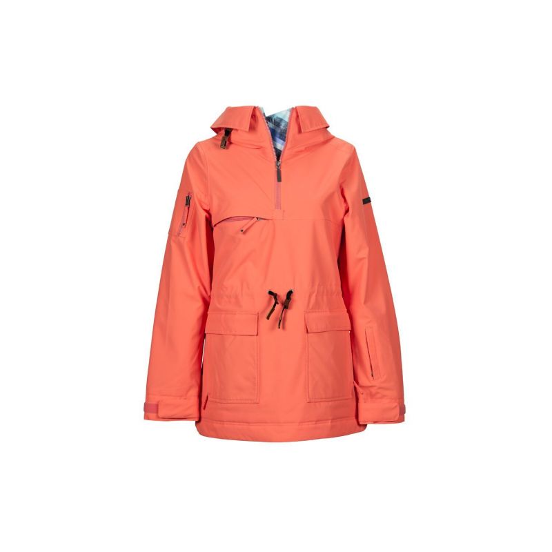 Veste de ski Hemlock isolert jakke Nikita (Coral / Geo Storm)