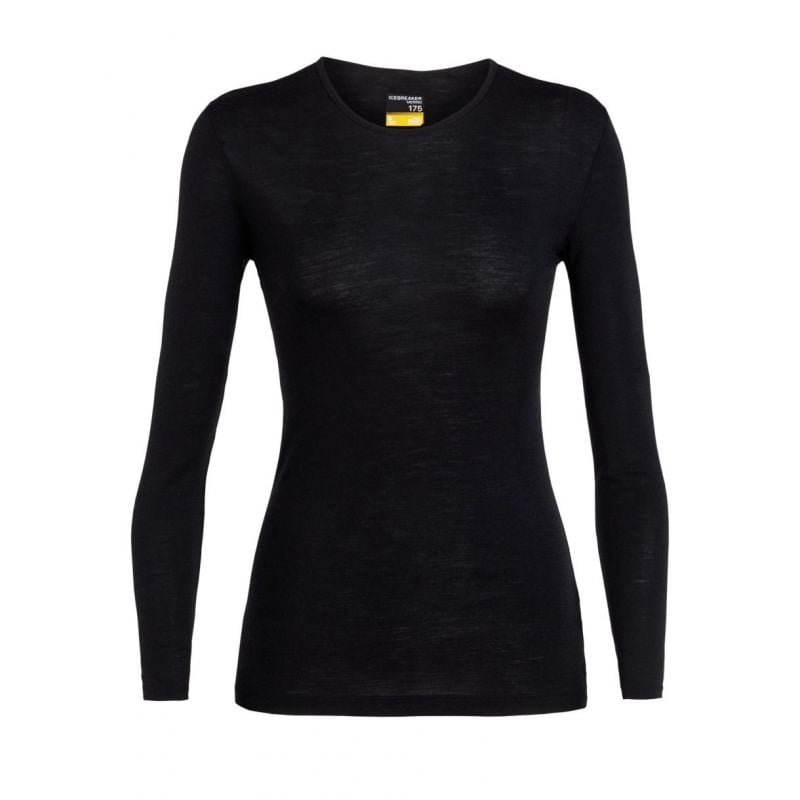 Thermisch shirt Icebreaker Merino 175 Everyday (Zwart) Dames