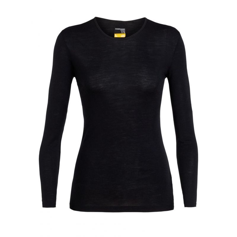 Camiseta térmica Icebreaker Merino 175 Everyday (Negro) Mujer
