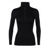 Midlayer Icebreaker 260 Tech LS Half Zip (nero) Donna