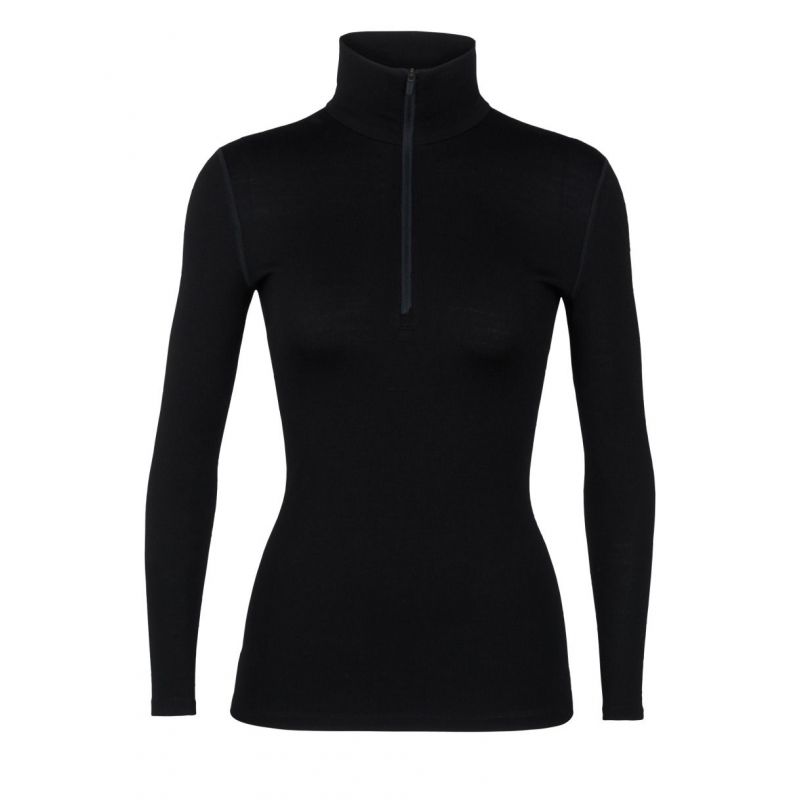 Mellomlag Icebreaker 260 Tech LS Half Zip (Sort) Dame