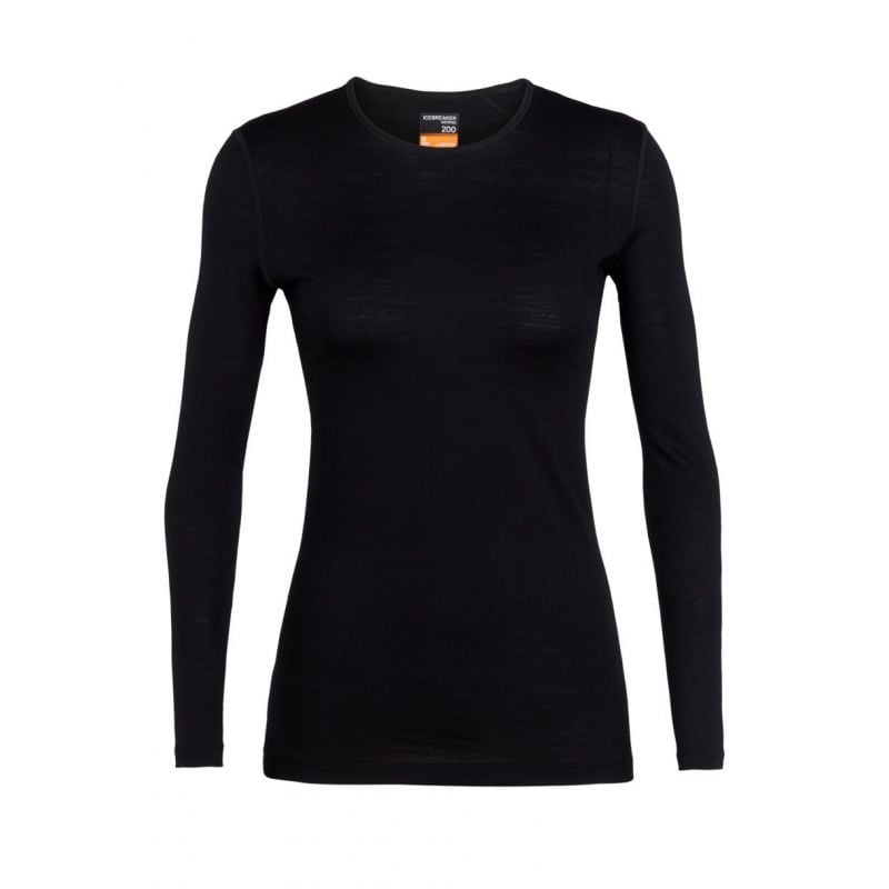 Sous-vêtement manche longue ICEBREAKER Merino 200 Oasis Ls Crewe (noir) femme