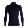 Teknisk T-shirt med halv lynlås til mænd Icebreaker Merino 200 Oasis Ls Half Zip (Midnight navy)