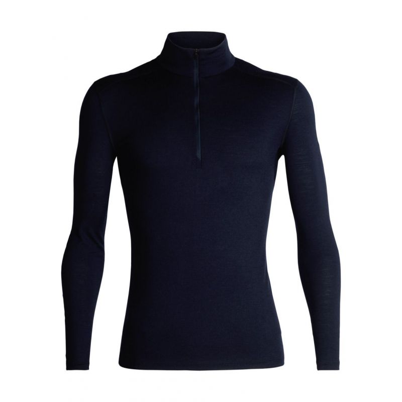 Miesten tekninen puolivuotinen T-paita Icebreaker Merino 200 Oasis Ls Half Zip (Midnight navy)