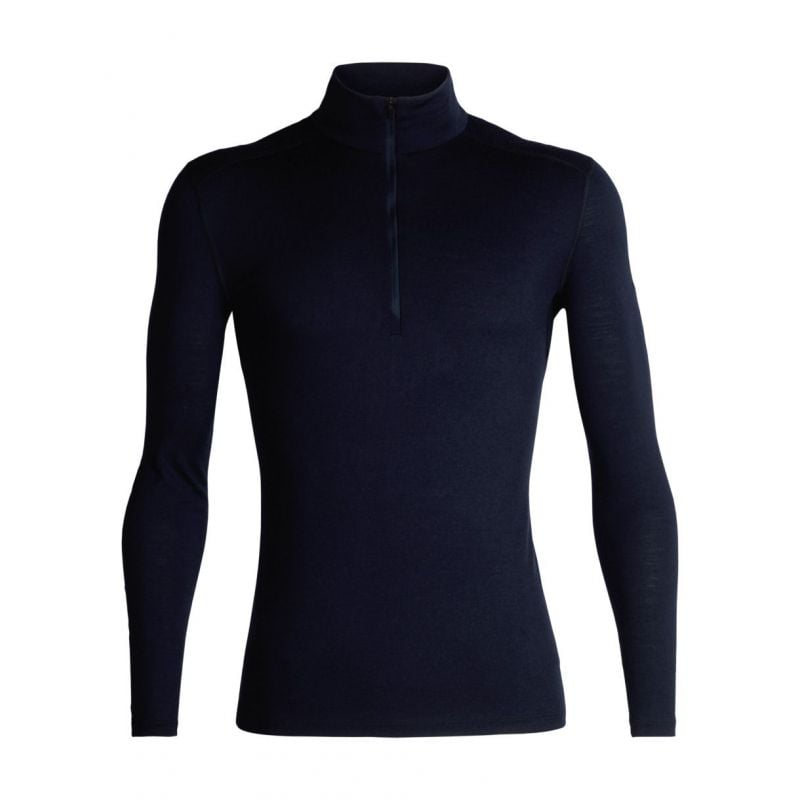 T-shirt med teknisk halvzip för män Icebreaker Merino 200 Oasis Ls Half Zip (Midnight navy)