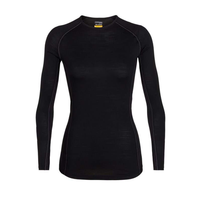 Base Layer Wmns 150 Zone Ls Crewe Icebreaker (sort / mineral) kvinder