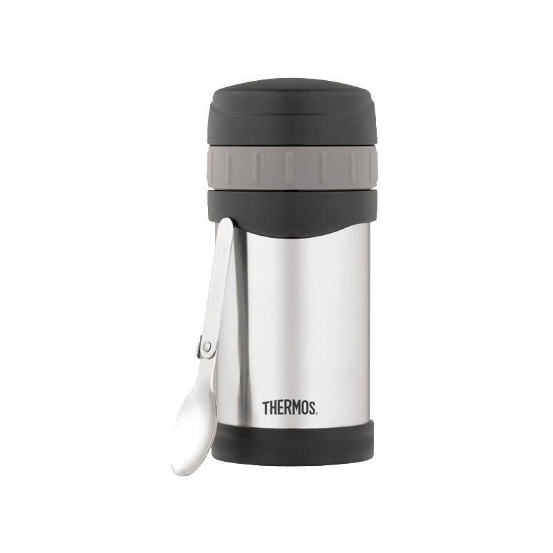 Food holder with 0.5L folding spoon Thermos (stainless steel)