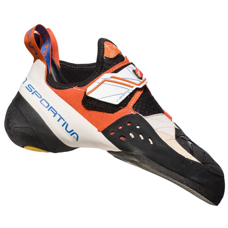 Calzino da arrampicata da donna La Sportiva Solution Woman (Bianco/Arancione)