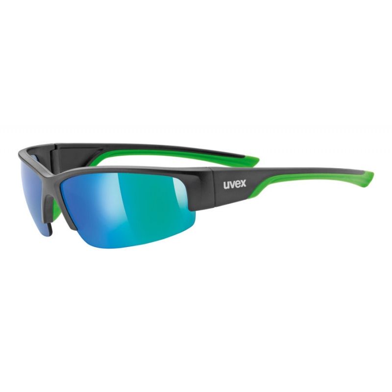 Uvex Sportstyle 215 Sunglasses (black mat green/green)