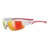 Uvex Sportstyle 215 occhiali da sole (bianco opaco rosso/rosso)