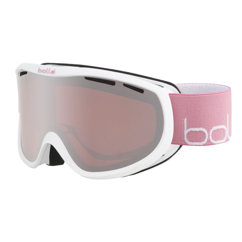 Bollé Sierra Ski Mask (White Pink Shiny Vermillon Gun Cat 2) Kvinna