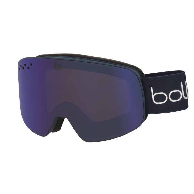 Bollé Nevada skimasker (matblauw wit diagonaal brons plus)