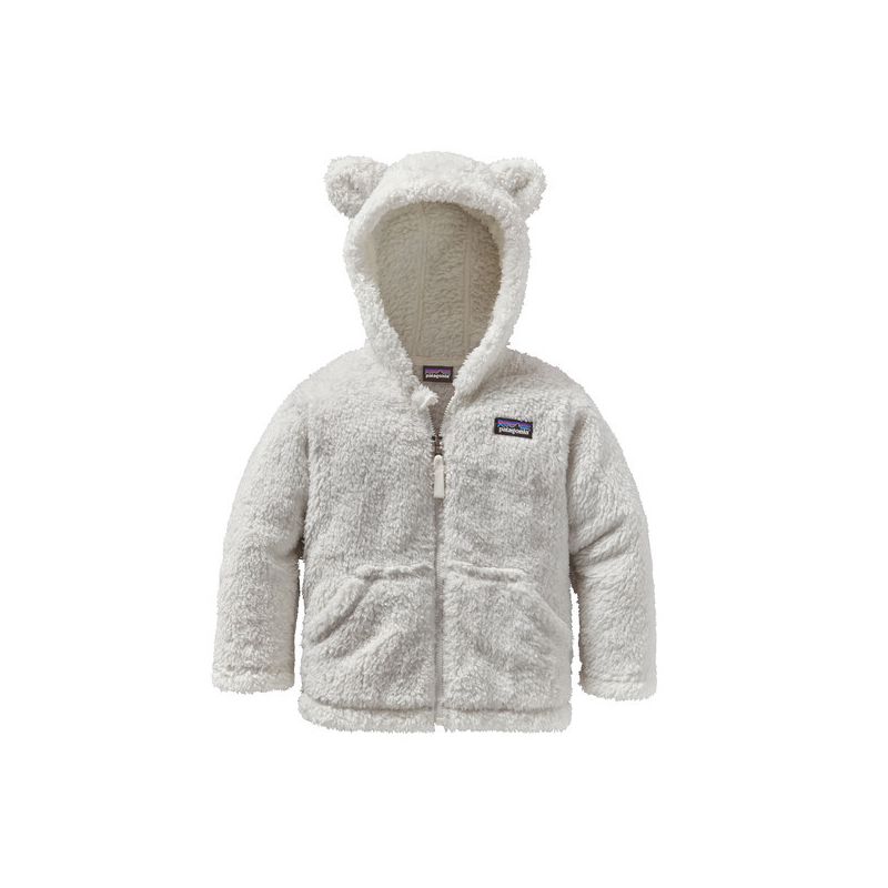 Kinder fleece Patagonia Furry Friends Hoody (Berkenwit)