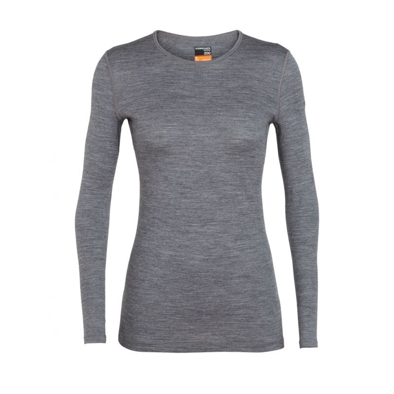 Alusvaatteet ICEBREAKER Merino 200 Oasis Ls Crewe (Gristone heather) Naiset