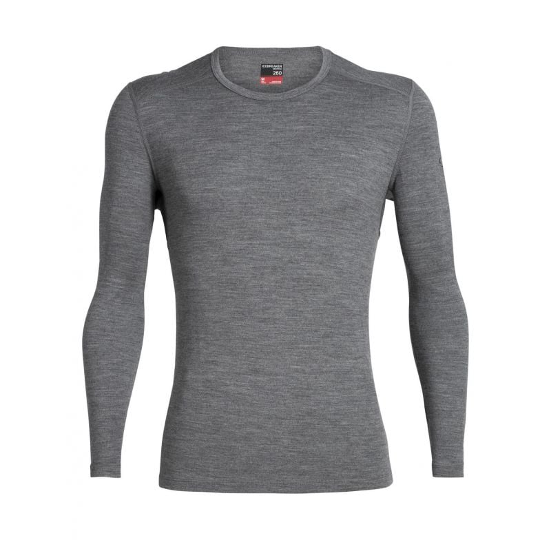 Icebreaker Mens 260 Tech Ls Crewe (Gristone Heather)