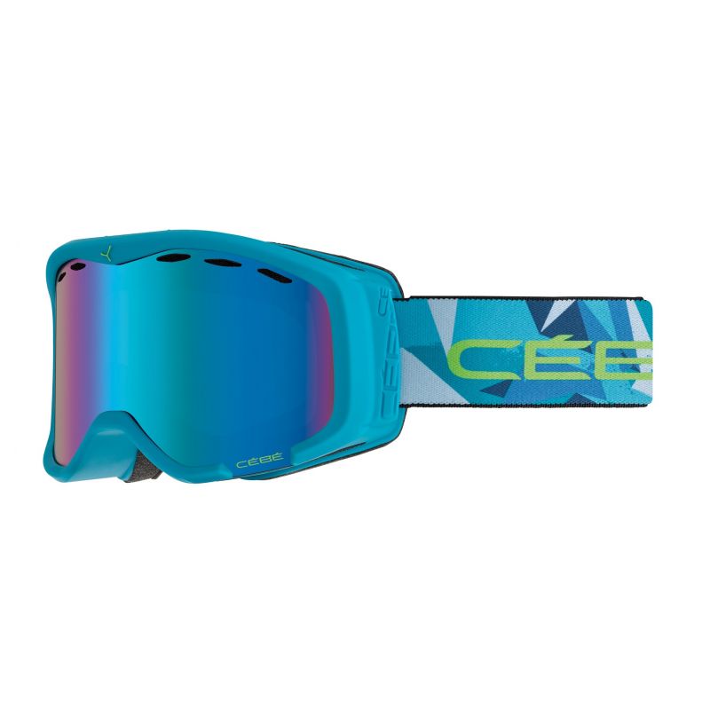 Cébé Cheeky (Mat Blue Lime Brown Flash Blue Cat.3) junior ski mask