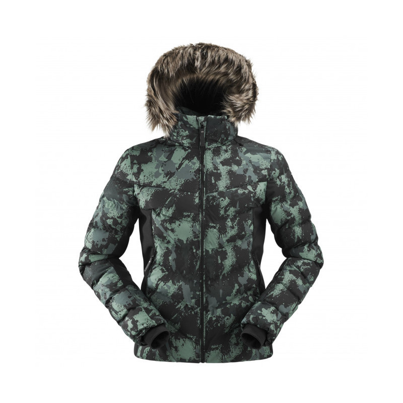 EIDER Downtown Street Print dunjakke (mørkegrønn / svart kamuflasje) - kvinner