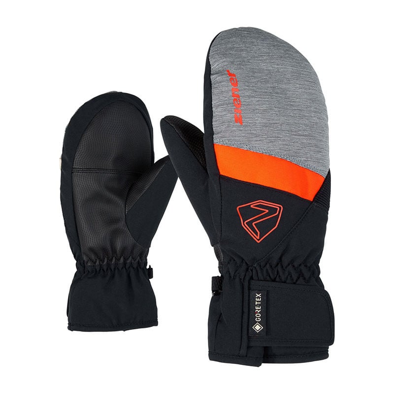 Manoplas de esquí Ziener LEVIN Gore-Tex (Negro Melange Oscuro) niño