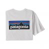 T-paita Patagonia P-6 Logo Responsibili-tee (Valkoinen) mies