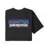 Camiseta Patagonia P-6 Logo Responsibili-tee (Negro) hombre