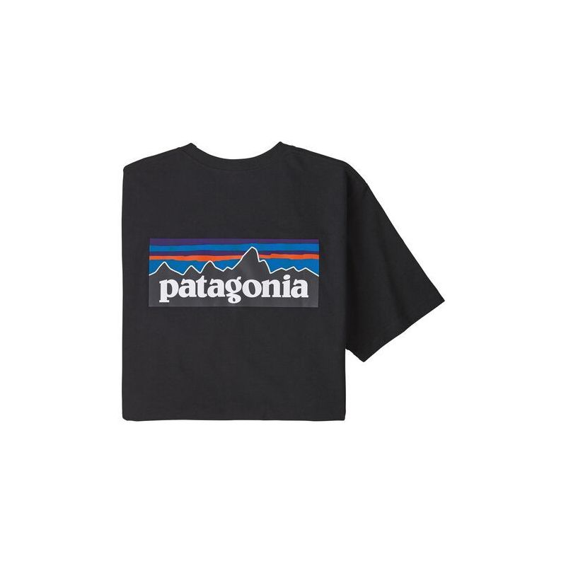 T-paita Patagonia P-6 Logo Responsibili-tee (musta) mies