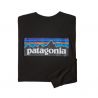 Haut manches longues PATAGONIA L/s P-6 Logo Responsibili-tee (Black)