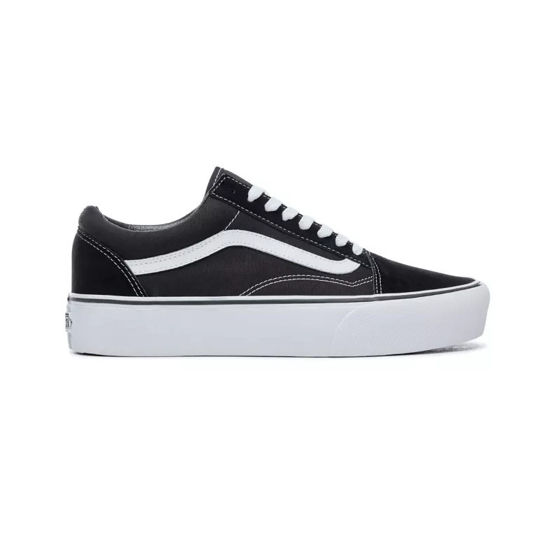 Basket Vans Ua Old Skool Platform (musta/valkoinen) - Naisten