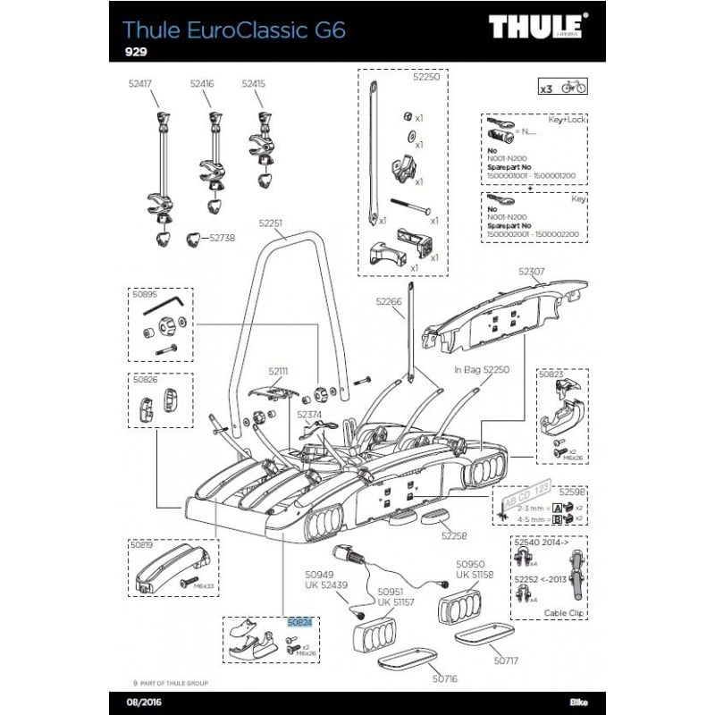 Left headlight surround 929 Thule