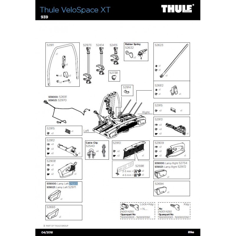 Luce posteriore sinistra 939 Thule