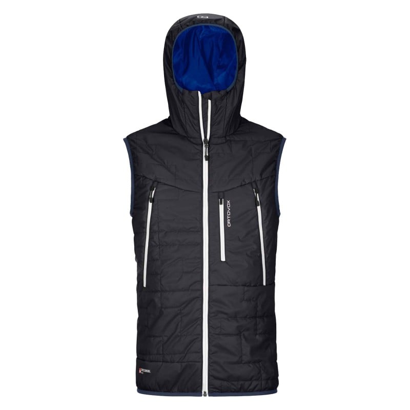 ORTOVOX Swisswool Piz BoÈ-väst (Black Raven) ärmlös isolerad jacka för män
