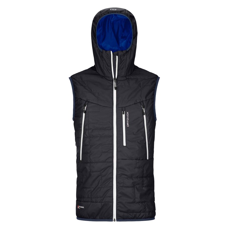 ORTOVOX Swisswool Piz BoÈ Vest (Black Raven) ermeløs isolert jakke for menn
