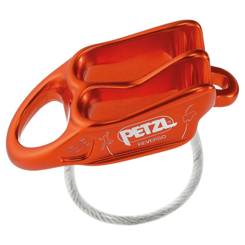 Assureur descendeur PETZL Reverso (rouge/orange)