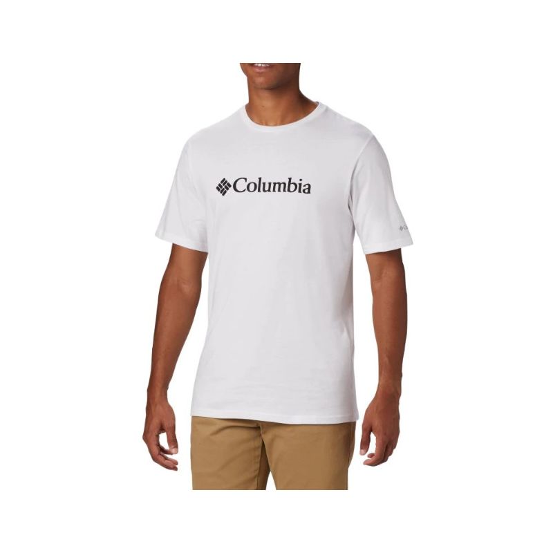 T-skjorte Columbia CSC Basic Logo (hvit) Mann