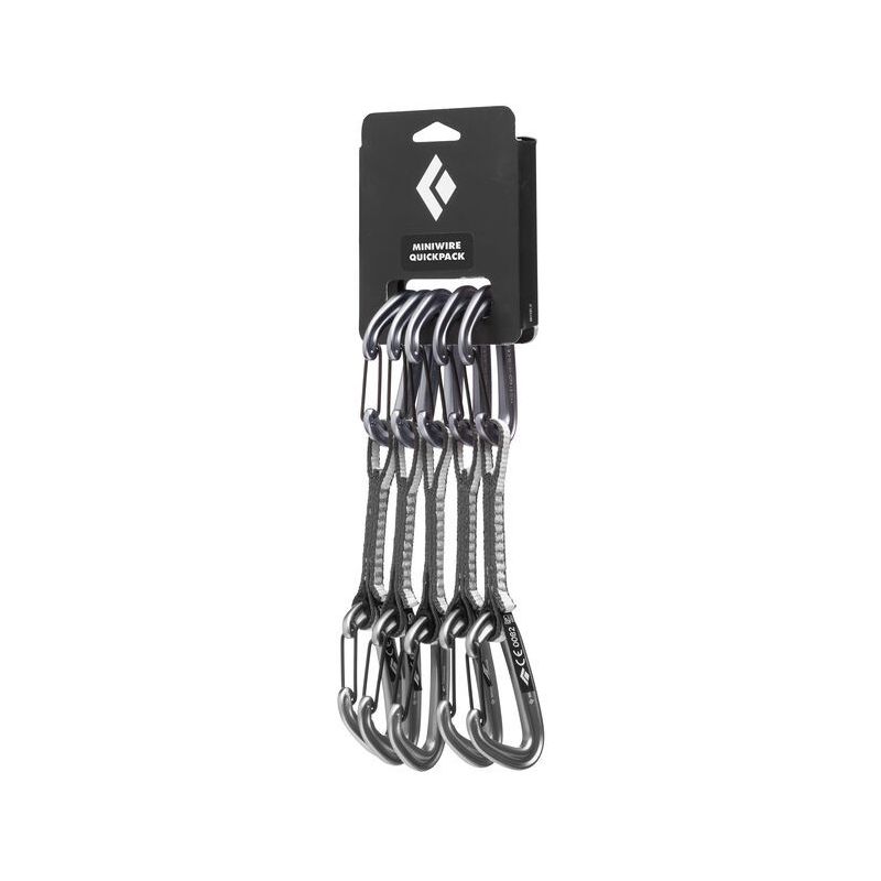 Pak 6 snelbinders Black Diamond Miniwire Quickpack 12cm