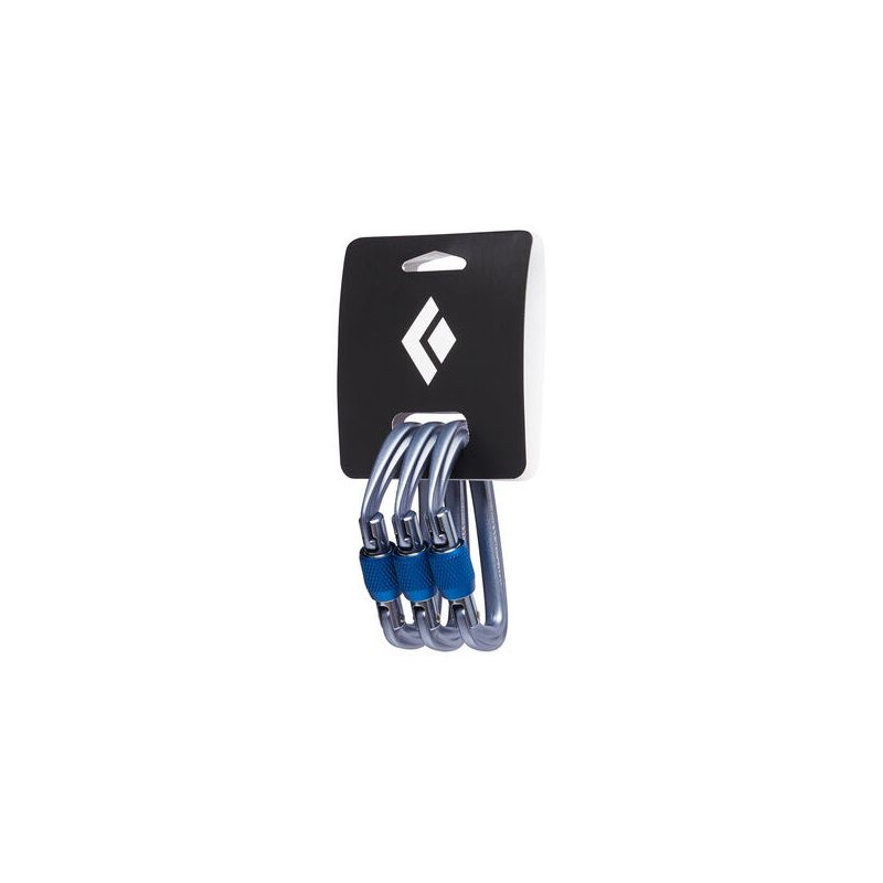 Mosquetones Black Diamond Mosquetón de rosca Hotforge - Pack 3 (Gris)