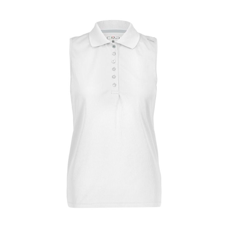 CMP WOMAN POLO SLEEVELESS (Bianco Glacier) -femme