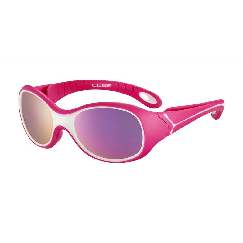 Lunettes Cébé S'kimo (Matt Fuchsia White - Zone Blue Light Grey cat 3) Bébé