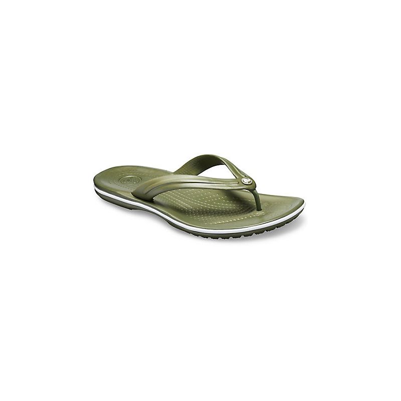 Flip-flops Crocs Crocband Flip (armeijan vihreä / valkoinen)