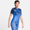 Stand-up Collar S/s Full Zip Zeroweight Odlo (amparo Blue - Diving Navy)