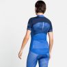 Stand-up Collar S/s Full Zip Zeroweight Odlo (amparo Blue - Diving Navy)