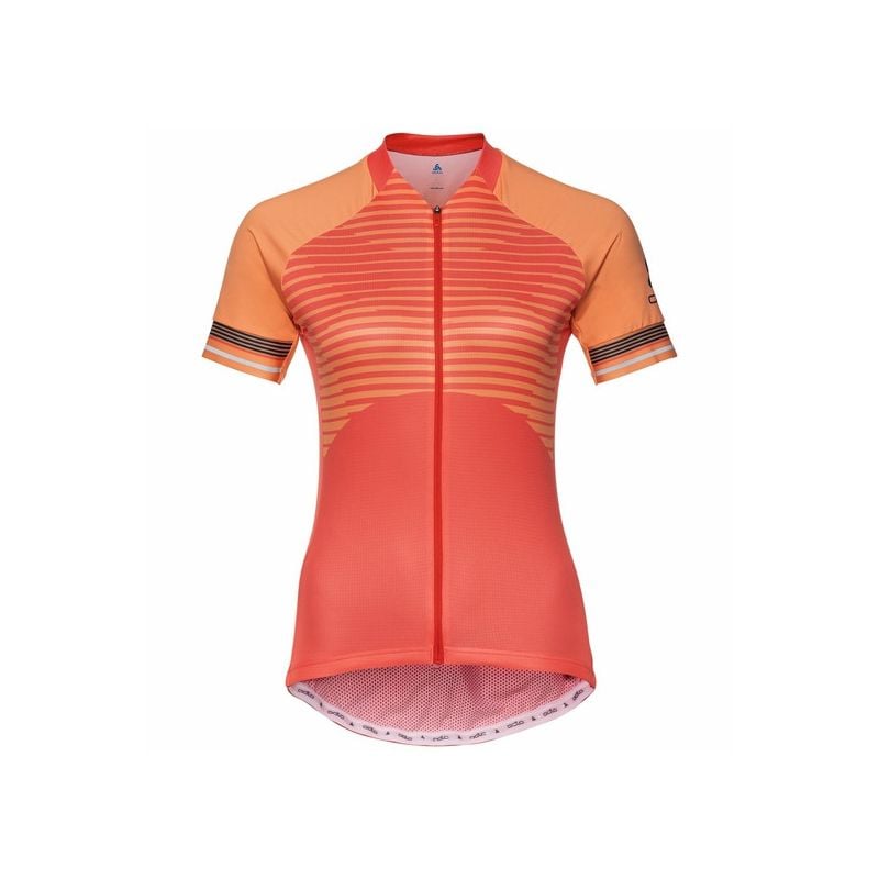 Maillot de ciclismo Odlo Zeroweight (naranja coral) Mujer
