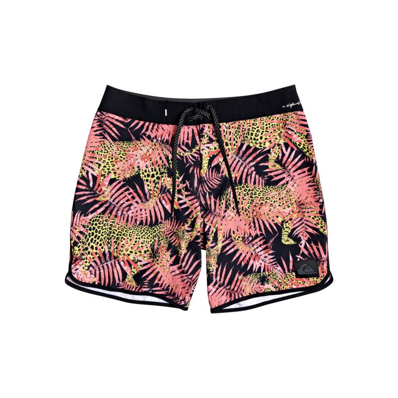 Shorts de baño para hombre Quiksilver Highline Camocat 18 (Fiery Coral)