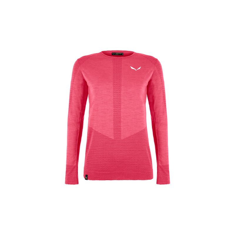 Tekniset topit Salewa Zebru Responsive L/s Tee (virtuaalinen vaaleanpunainen) nainen