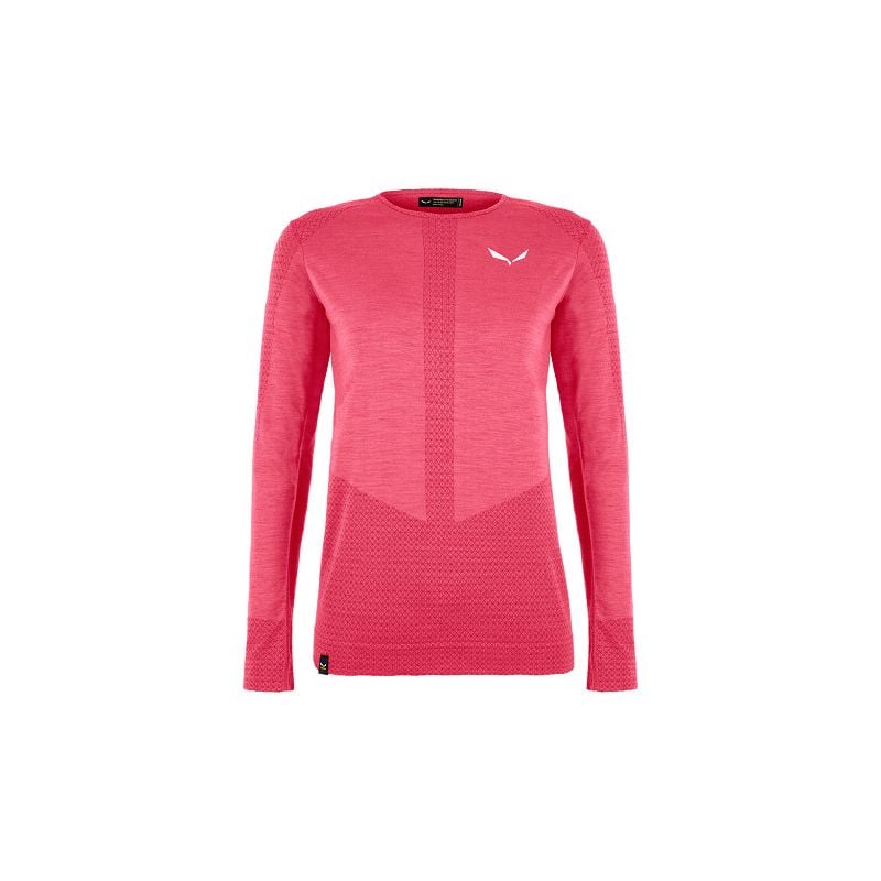 Tech Topper Salewa Zebru Responsive L/s T-skjorte for kvinner (virtuell rosa)