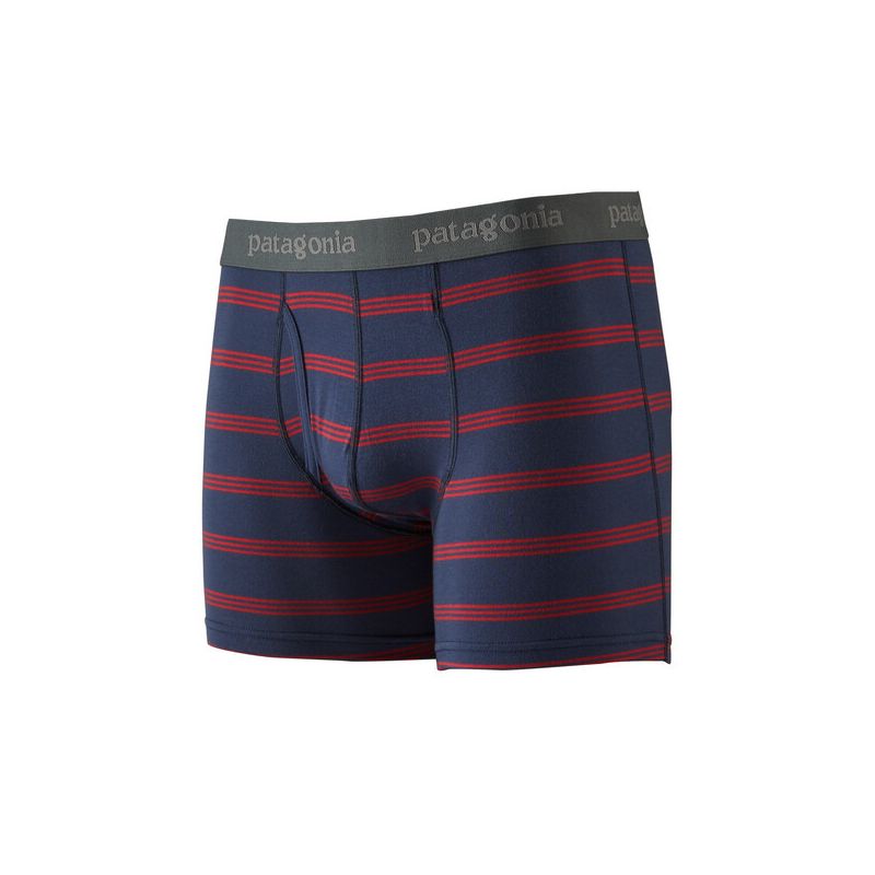 Patagonia Boxer Briefs Ms Essential Boxer Briefs (Pier Stripe: New Navy) uomo