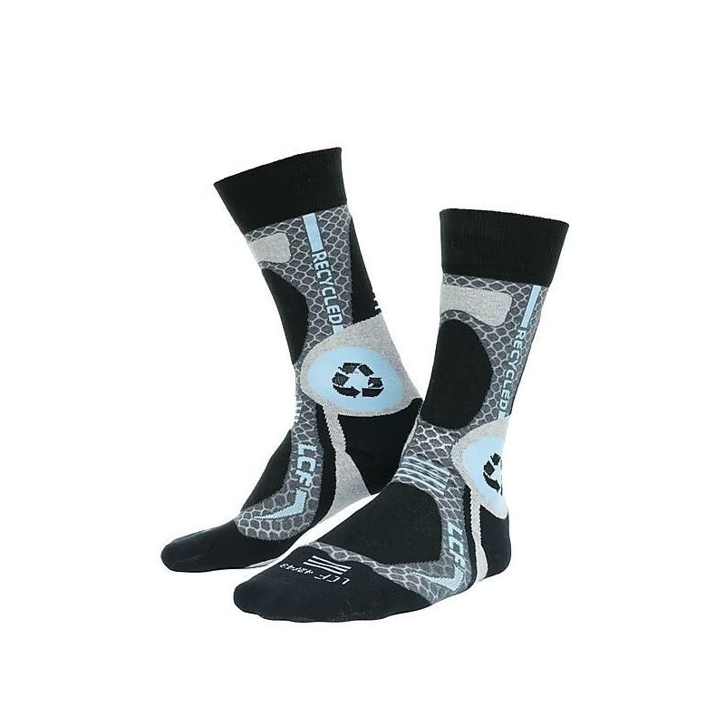 La Chaussette de France Rando-resirkulert fotsokk (grå / blå)