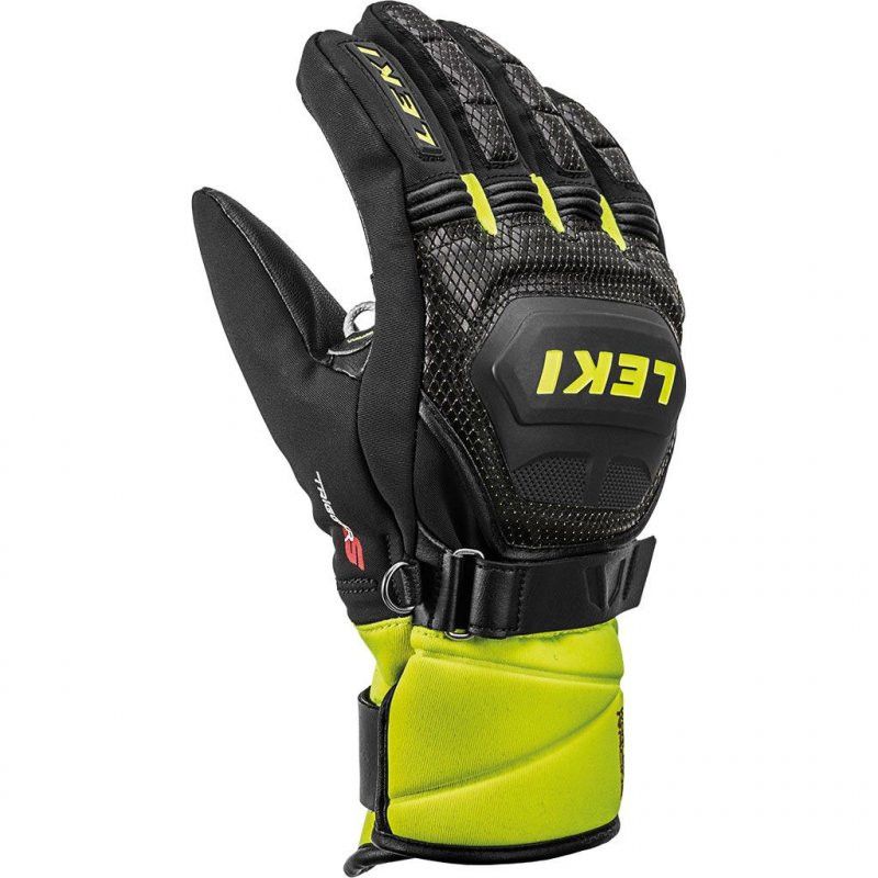 Gants Leki Worldcup Race Coach Flex S Gore-Tex (Black/Ice Lemon) Enfant